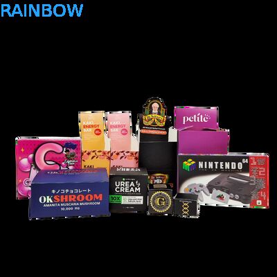 खुदरा काउंटर डिस्प्ले के लिए 350 ग्राम पेपरबोर्ड के साथ पर्सनलाइज्ड फोल्डेबल क्राफ्ट पेपर बॉक्स