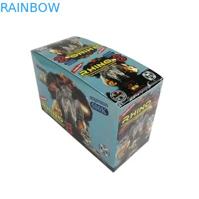 थोक कस्टम राइनो 100k 150k 200k कैप्सूल वृद्धि गोलियां दवा 3 डी पैकेजिंग कार्ड कागज प्रदर्शन बॉक्स के साथ