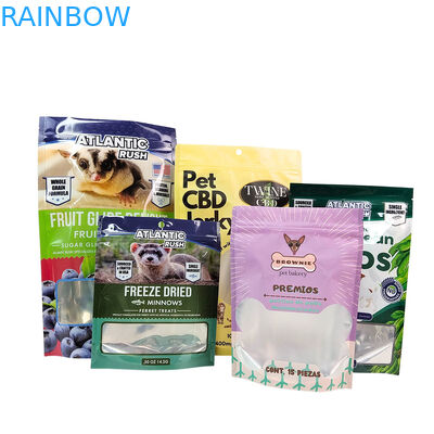 नमी-प्रूफ पैकेजिंग के लिए ग्रेव्योर प्रिंटिंग के साथ कस्टम मुद्रित हाई बैरियर पेट फूड पाउच