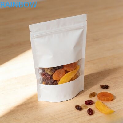 अनुकूलित बायोडिग्रेडेबल क्राफ्ट पेपर हीट सील ज़िपलॉक नट सूखे फल के लिए नमी-सबूत खाद्य पैकेजिंग बैग Mylar बैग