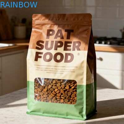 Custom Large Flat Bottom cat Pet Food Packaging Plastic Bags for Dog Food 500g 1kg 2.5kg 10kg  Packaging Zipper Mylar Bag