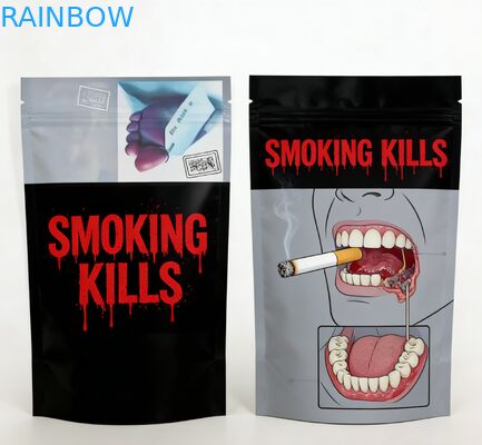 स्नैक पैकेजिंग के लिए कस्टम मुद्रित खाद्य ग्रेड गंध प्रूफ मायलर ज़िप लॉक बैग स्टैंड अप पाउच