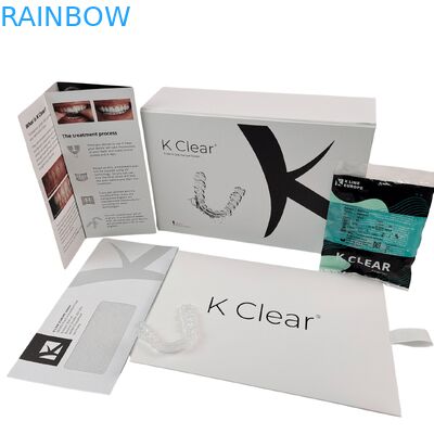 कस्टम लक्जरी चुंबकीय दंत ब्रैकेट किट बॉक्स 350 ग्राम मोटाई के साथ ऑर्थोडॉन्टिक एलाइनर पैकेजिंग बॉक्स
