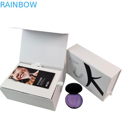 कस्टम लक्जरी चुंबकीय दंत ब्रैकेट किट बॉक्स 350 ग्राम मोटाई के साथ ऑर्थोडॉन्टिक एलाइनर पैकेजिंग बॉक्स