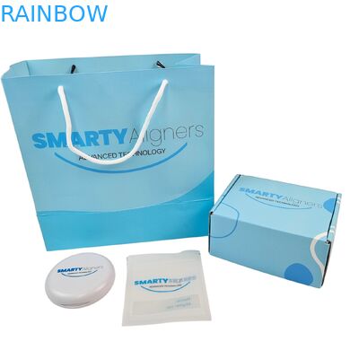 कस्टम ऑर्थोडॉन्टिक दांत संरेखक पैकेजिंग बक्से कागज बैग के साथ ब्रैकेट दंत प्रोटेक्शन संरेखक बॉक्स