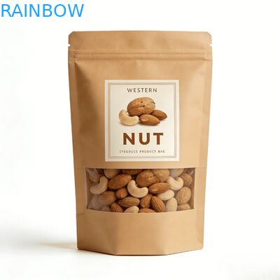 उच्च गुणवत्ता कस्टम डिजिटल मुद्रण गर्मी सील के साथ पुनर्नवीनीकरण प्लास्टिक खाद्य पैकेजिंग बैग खड़े बैग