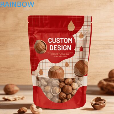 उच्च गुणवत्ता कस्टम डिजिटल मुद्रण गर्मी सील के साथ पुनर्नवीनीकरण प्लास्टिक खाद्य पैकेजिंग बैग खड़े बैग