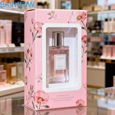 पारदर्शी खिड़कियों के साथ अनुकूलित पोर्टेबल उपहार कागज बॉक्स पार्टी उपहार बॉक्स कैंडी कुकी डोनट्स बॉक्स हैंडल के साथ कागज बॉक्स