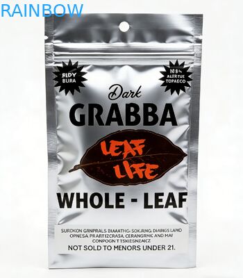 खाली बाल प्रतिरोधी पुनर्नवीनीकरण योग्य एल्यूमीनियम पन्नी Mylar खाद्य ग्रेड गंधरोधी सिगार रोलिंग पन्नी तंबाकू बैग