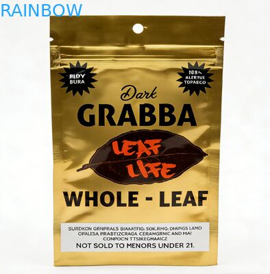 कस्टम मुद्रित खाद्य ग्रेड बाल प्रतिरोधी तीन पक्षीय सील Mylar Ziplock पाउच