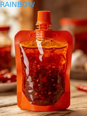 लीकप्रूफ स्पाउट पाउच150ml 200ml 300ml डॉयपैक फूड ग्रेड चिली सॉस जेली जूस बेबी फूड बैग स्टैंड अप स्पाउट पाउच