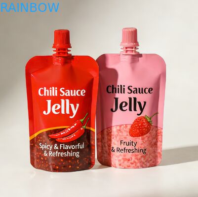 बेबी जूस और प्यूरी पैकेजिंग के लिए 30 मिलीलीटर कस्टम मुद्रित खाद्य ग्रेड स्पूट पॉकेट