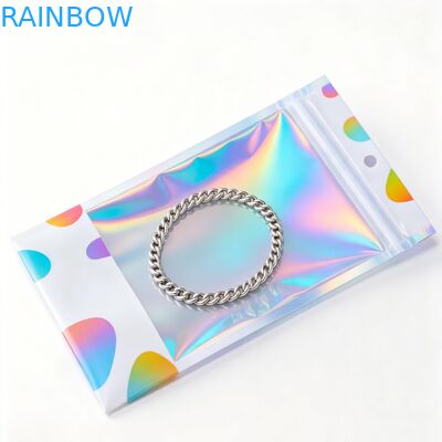 आभूषण के लिए अनुकूलित पीई प्लास्टिक बैग बालियां पुनर्नवीनीकरण विरोधी ऑक्सीकरण एक तरफ पारदर्शी ज़िपर लॉक भंडारण बैग