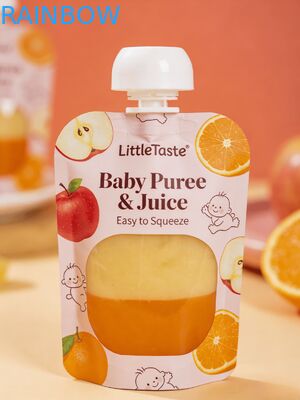 कस्टम स्पूट पाउच 30ml प्यूरी के लिए दही फल बेबी जूस बेबी पूरक खाद्य स्पूट पाउच प्लास्टिक बैग के आकार