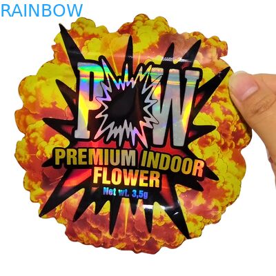 कस्टम होलोग्राफिक गंध-रोधी बाल-रोधी माइलर बैग, स्नैक पैकेजिंग के लिए फिर से सील करने योग्य ज़िप के साथ