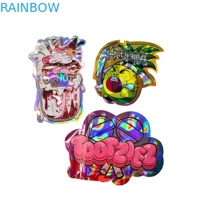 कस्टम होलोग्राफिक मायलर बैग्स के साथ रीसेलेबल ज़िपर - गंध प्रूफ, खाद्य ग्रेड सामग्री, और स्नैक पैकेजिंग के लिए अनुकूलन डिजाइन