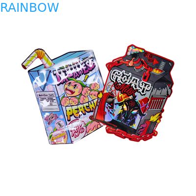 थोक कस्टम प्रिंटेड स्पेशल शेप गमी फ्लावर बैग 3.5 7 ग्राम स्टैंड अप चाइल्ड प्रूफ पाउच लोगो के साथ