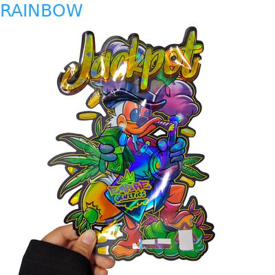 थोक कस्टम प्रिंटेड स्पेशल शेप गमी फ्लावर बैग 3.5 7 ग्राम स्टैंड अप चाइल्ड प्रूफ पाउच लोगो के साथ