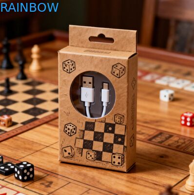 अनुकूलन योग्य मात्रा 350 ग्राम मोटाई के साथ कागज बॉक्स यूएसबी केबल पैकेजिंग के लिए गर्म स्टैम्पिंग परिष्करण