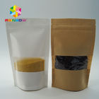 दूध प्रोटीन पाउडर के लिए पाउच व्हाइट क्राफ्ट पेपर बैग पैकेजिंग डॉय पैक जिपर लॉक स्टैंड
