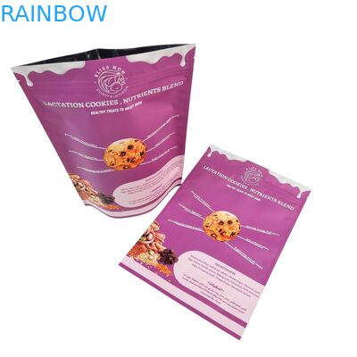 हीट सील गुणवत्ता आश्वासन आर्द्रता सबूत अनुकूलित आकार खड़े हो जाओ बैग फिर से बंद खाद्य बैग