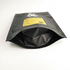 1 किलो 500 ग्राम 250 ग्राम टॉप जिपर और एल्यूमीनियम पन्नी अंदर बैग के साथ काले मैट कॉफी पैकेजिंग बैग खड़े हो जाओ