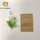 सूखे फल की पैकेजिंग के लिए थ्री साइड सील क्राफ्ट जिपर पाउच बैग