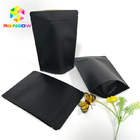 ब्लैक क्राफ्ट पेपर प्रिंटिंग स्वनिर्धारित पेपर बैग खाद्य ग्रेड टुकड़े टुकड़े में स्व स्टैंड पाउच
