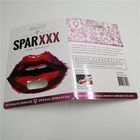 कस्टम मुद्रित ब्लिस्टर पेपर कार्ड Spar XXX पुरुष संवर्धन कैप्सूल के लिए गुलाबी गर्म मुद्रांकन