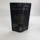 कस्टम मुद्रित मैट ब्लैक एल्यूमीनियम पन्नी 250 ग्राम 1 किलो जिपलॉक पाउच के साथ कॉफी बीन बैग पैकेजिंग स्टैंड