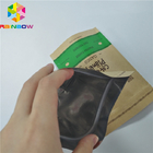 कस्टम मुद्रित ब्राउन क्राफ्ट पेपर बैग खाद्य संग्रहण स्टैंड पैकेजिंग जिपलॉक बैग