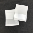 कॉफी बीन गहने पैकेजिंग थैली के लिए पारदर्शी खिड़की के साथ OEM कस्टम सफेद लोगो आकार आकारनीय क्राफ्ट पेपर