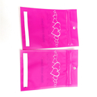 कंगन पैकेजिंग / गहने के लिए स्पष्ट पारदर्शी खिड़की के साथ गुलाबी मुद्रित तीन साइड सील माइलर पाउच