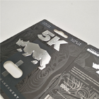 यूवी डिस्प्ले के साथ यूवी प्रिंटिंग 200mic 3D पैंथर कार्ड पुरुष एन्हांसर गोलियां