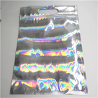 Resealable एल्युमिनियम फॉयल Mylar बैग जिपर लॉक होलोग्राफिक पैकेजिंग बैग