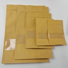 कस्टम प्रिंट फूड ग्रेड टी बैग्स पैकेजिंग जिपर डॉयपैक लोगो के साथ पेपर बैग के माध्यम से देखें