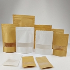 कस्टम प्रिंट फूड ग्रेड टी बैग्स पैकेजिंग जिपर डॉयपैक लोगो के साथ पेपर बैग के माध्यम से देखें
