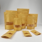 खाद्य स्नैक्स सूखे फल कुकी चाय के लिए सेल्फ स्टैंडिंग डोयपैक क्राफ्ट पेपर बैग