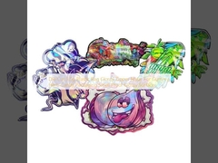 गुमी हर्ब कैंडी पैकेजिंग के लिए डाई कट 3.5g प्लास्टिक बैग ग्लॉसी ज़िपर मायलर, गंधरोधी ग्लॉसी सतह