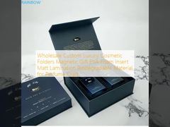 थोक कस्टम लक्जरी कॉस्मेटिक फ़ोल्डर्स चुंबकीय उपहार ईवा फोम इंसर्ट मैट लैमिनेशन बायोडिग्रेडेबल सामग्री इत्र शिल्प के लिए