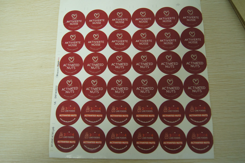 दौर कागज सिकोड़ें आस्तीन पैकेजिंग, सक्रिय पागल के लिए चिपकने वाला स्टीकर लेबल