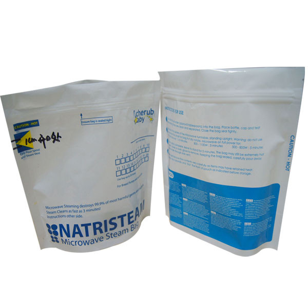 भोजन के लिए ब्लू वैक्यूम सील खाद्य भंडारण बैग / माइक्रोवेव वैक्यूम सील बैग खड़े हो जाओ