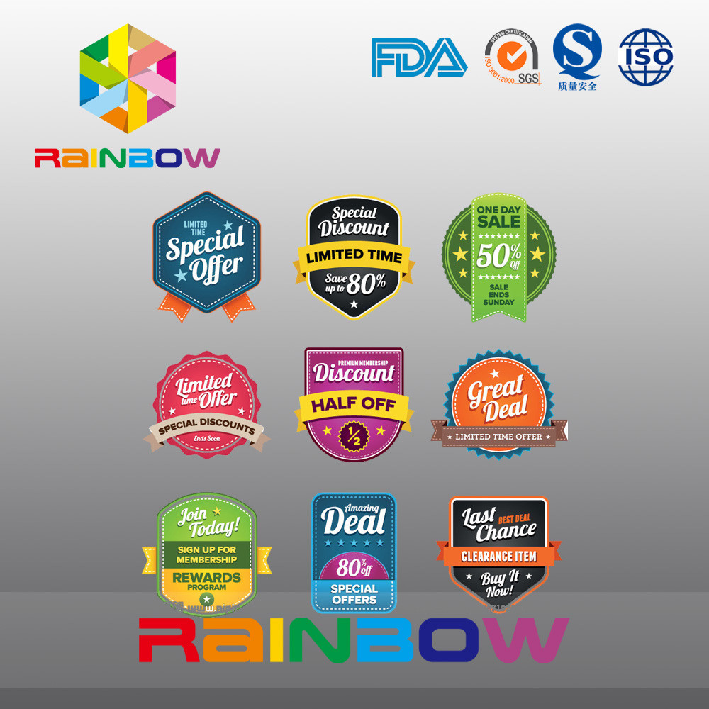 पेपर मैग्नेट स्टिकर पेपर लेबल, स्वास्थ्य भोजन के लिए अनियमित सिल्क स्क्रीन वाइन लेबल