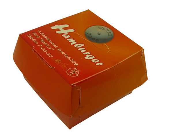 फास्ट फूड रेस्तरां के लिए पेपर बॉक्स पैकेजिंग कस्टम मुद्रित डिजाइन