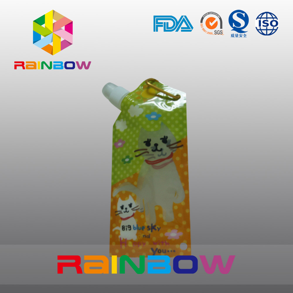 विशेष प्रकार का रस / पेय धातु की अंगूठी के साथ कंधे कली पाउच पैकेजिंग