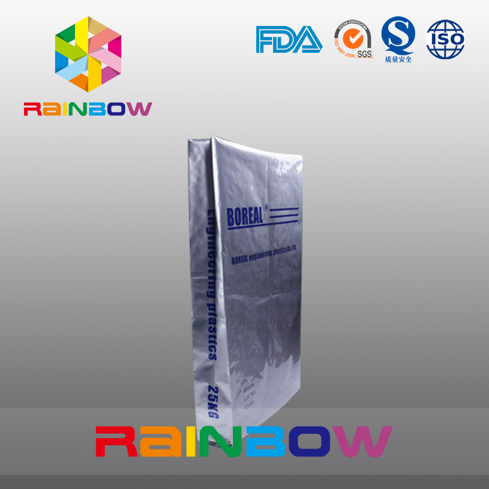 प्रोटीन पाउडर पैकेजिंग के लिए 25kgs बॉटम गसेट एल्युमिनियम फॉयल पाउच