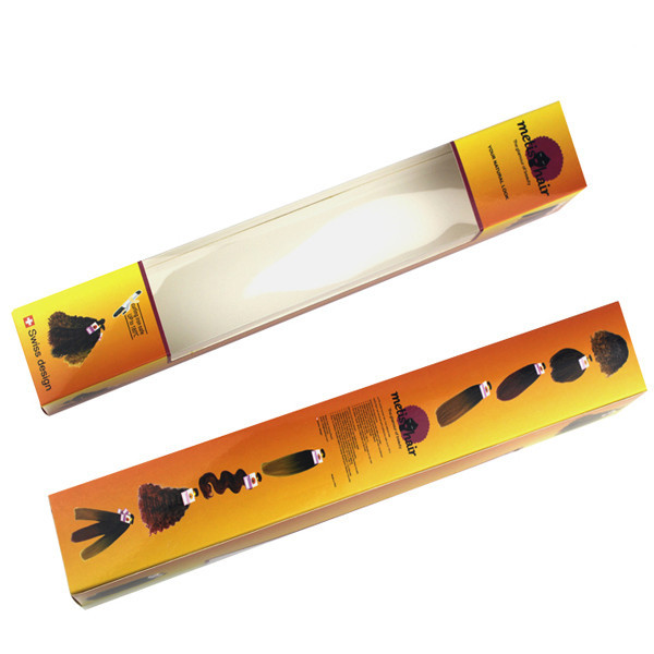 हेयर एक्सटेंशन पेपर बॉक्स पैकेजिंग विद क्लियर विंडो, हेयर एक्सटेंशन पेपर बॉक्स