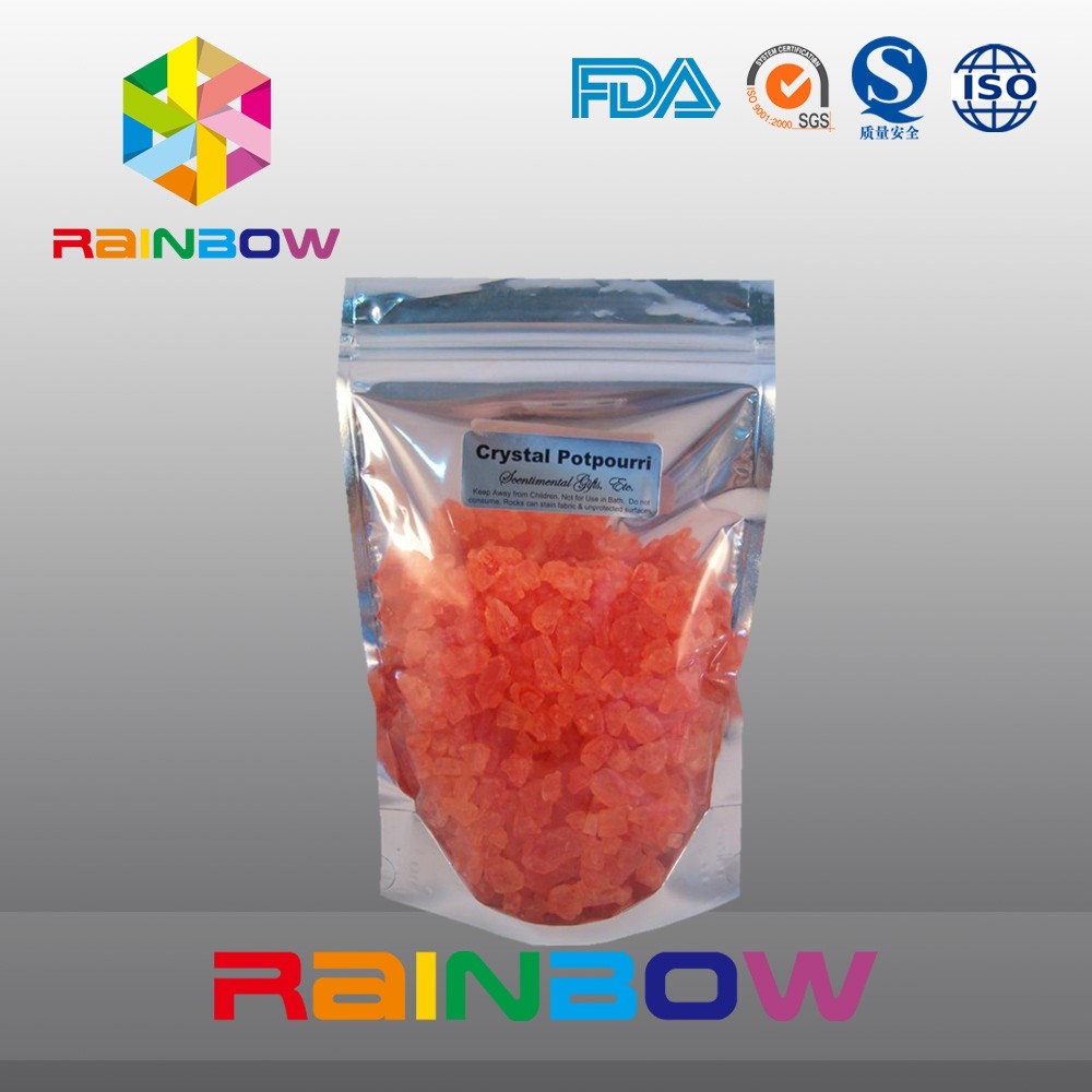 Doypack एल्यूमीनियम पन्नी पाउच पैकेजिंग के साथ जिपर नाश्ता / चीनी बैग है