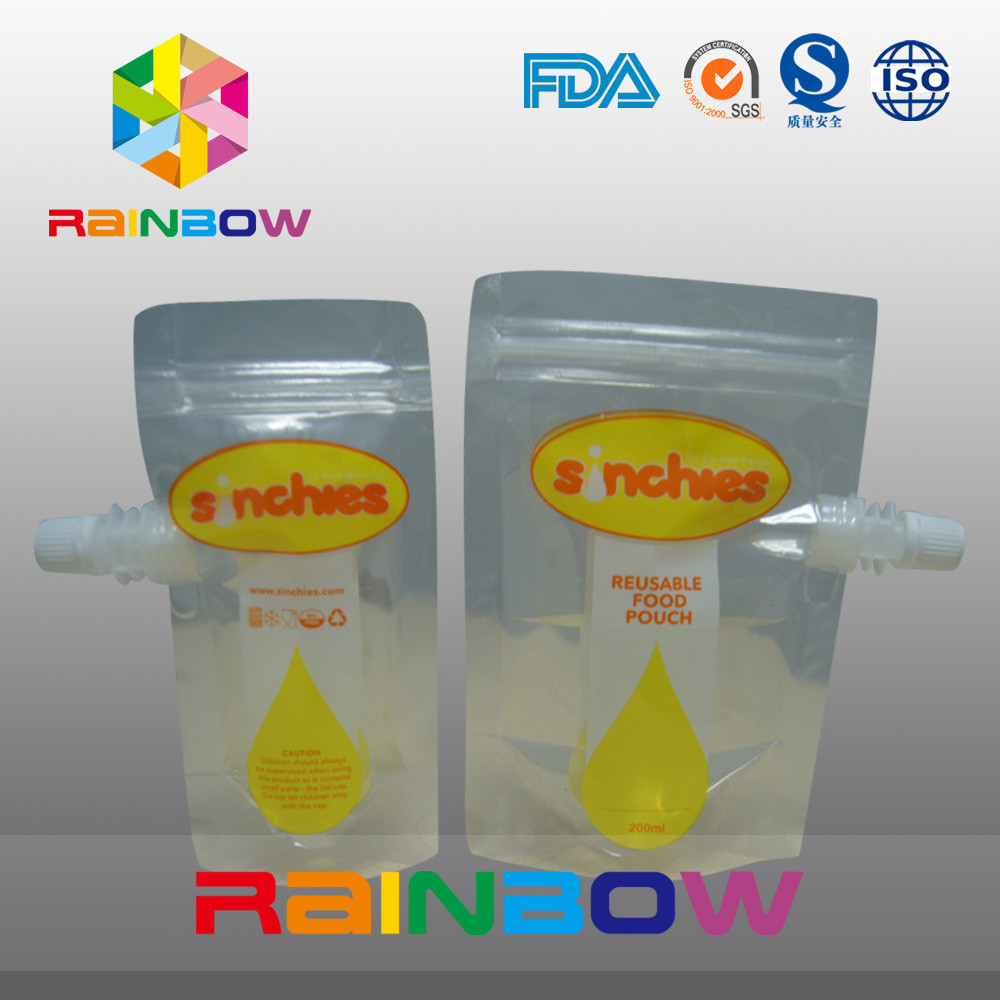 लिक्विड जूस पाउच में खड़े हो जाइए, जिपर्स पाउच ग्रेव प्रिंटिंग को पीते हैं