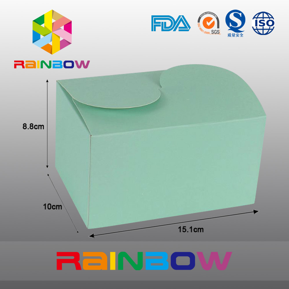 उपहार पैकेजिंग, अनुकूलित मुद्रण और आकार के लिए ग्रीन क्राफ्ट पेपर बॉक्स